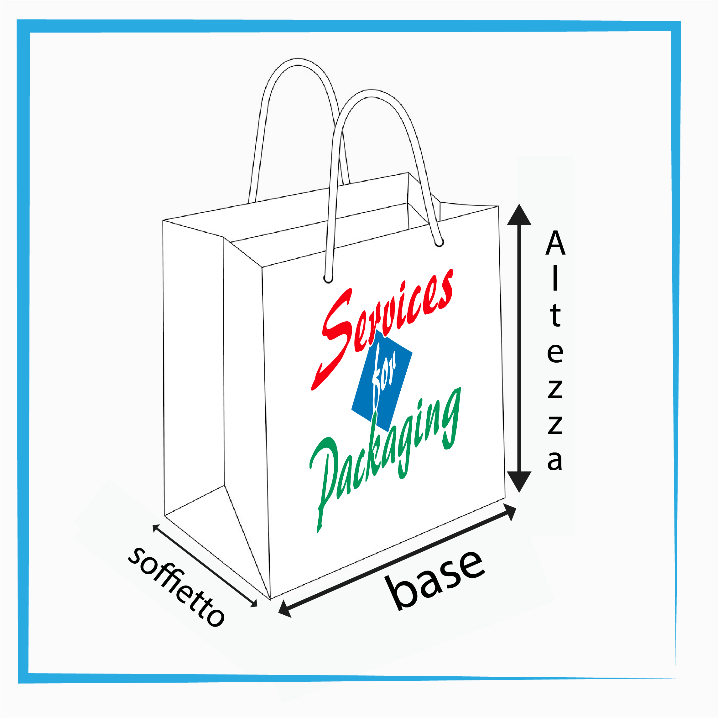 Shoppers busta in carta misure